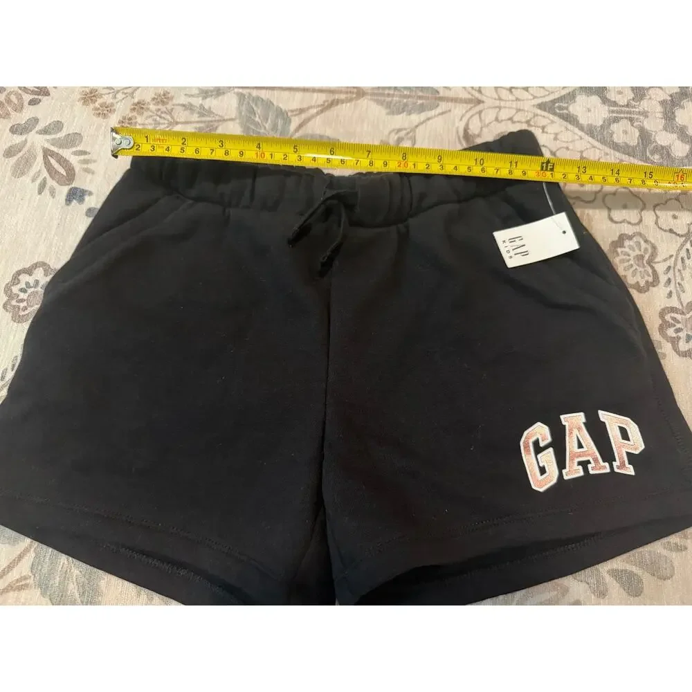 NWT Gap Kids Black Fleece Logo Shorts Size XL Extra Large